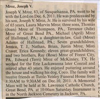 Mroz, JosephV